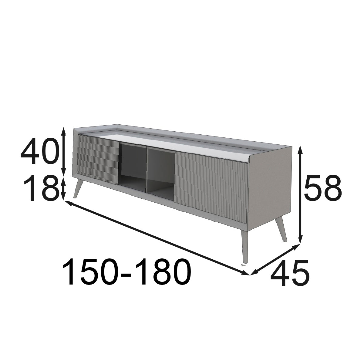 Composición tv + mesa comedor smock