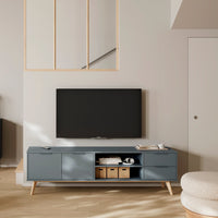 Mueble tv Lira verde 180cm.