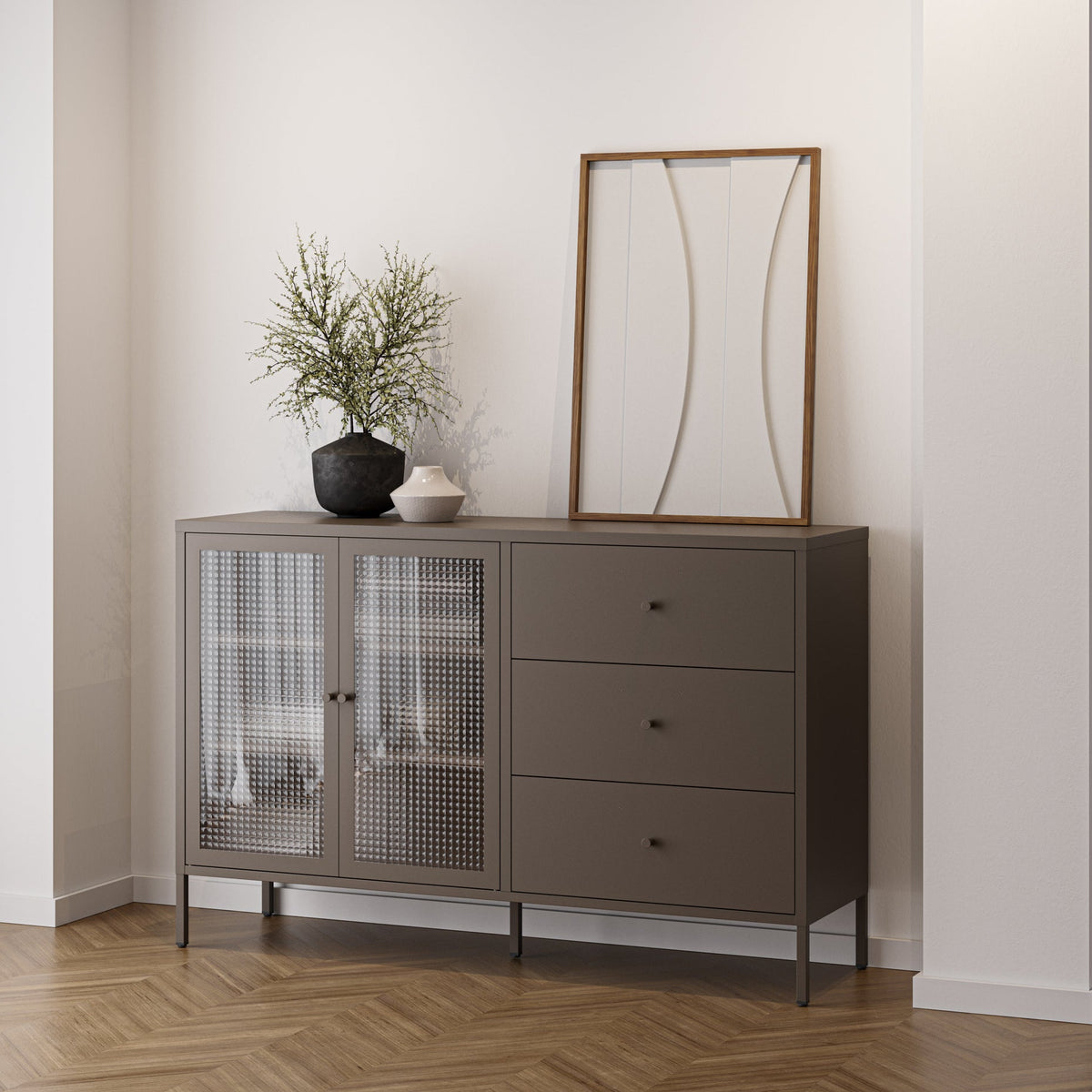 Aparador 2p 3cj FerraGlass