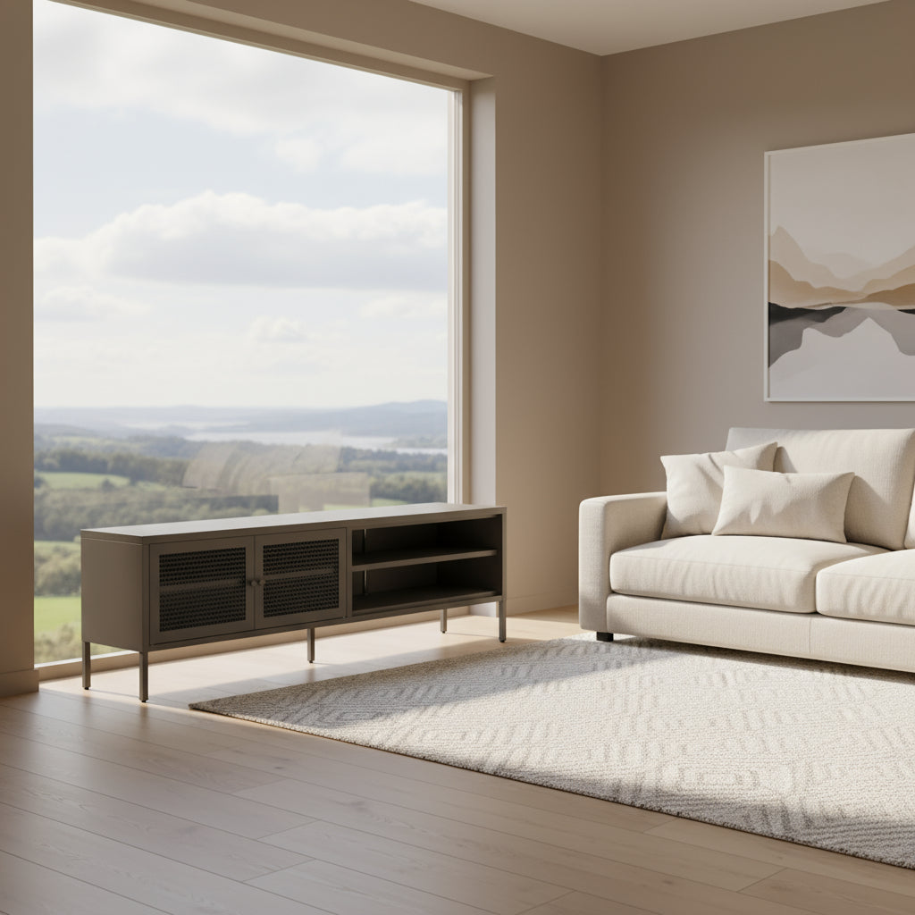 Mueble tv 2p FerraGlass