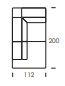 Chaislongue Dale 320cm.