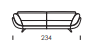 Sofá Dale 234cm.