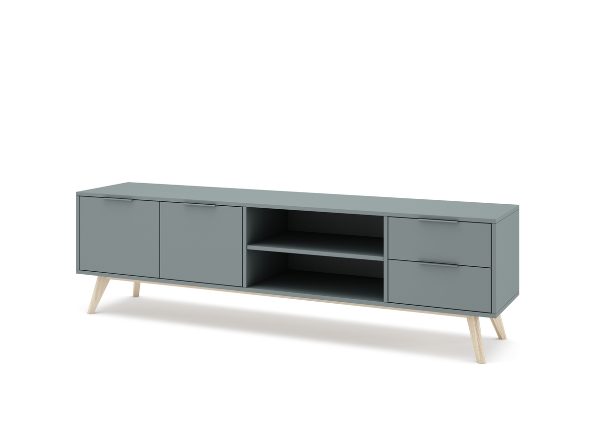 Mueble tv Lira verde 180cm.