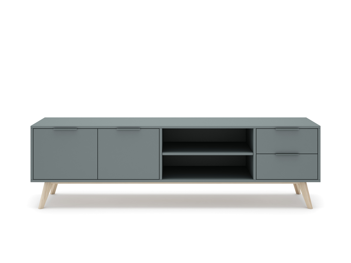 Mueble tv Lira verde 180cm.