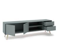 Mueble tv Lira verde 180cm.