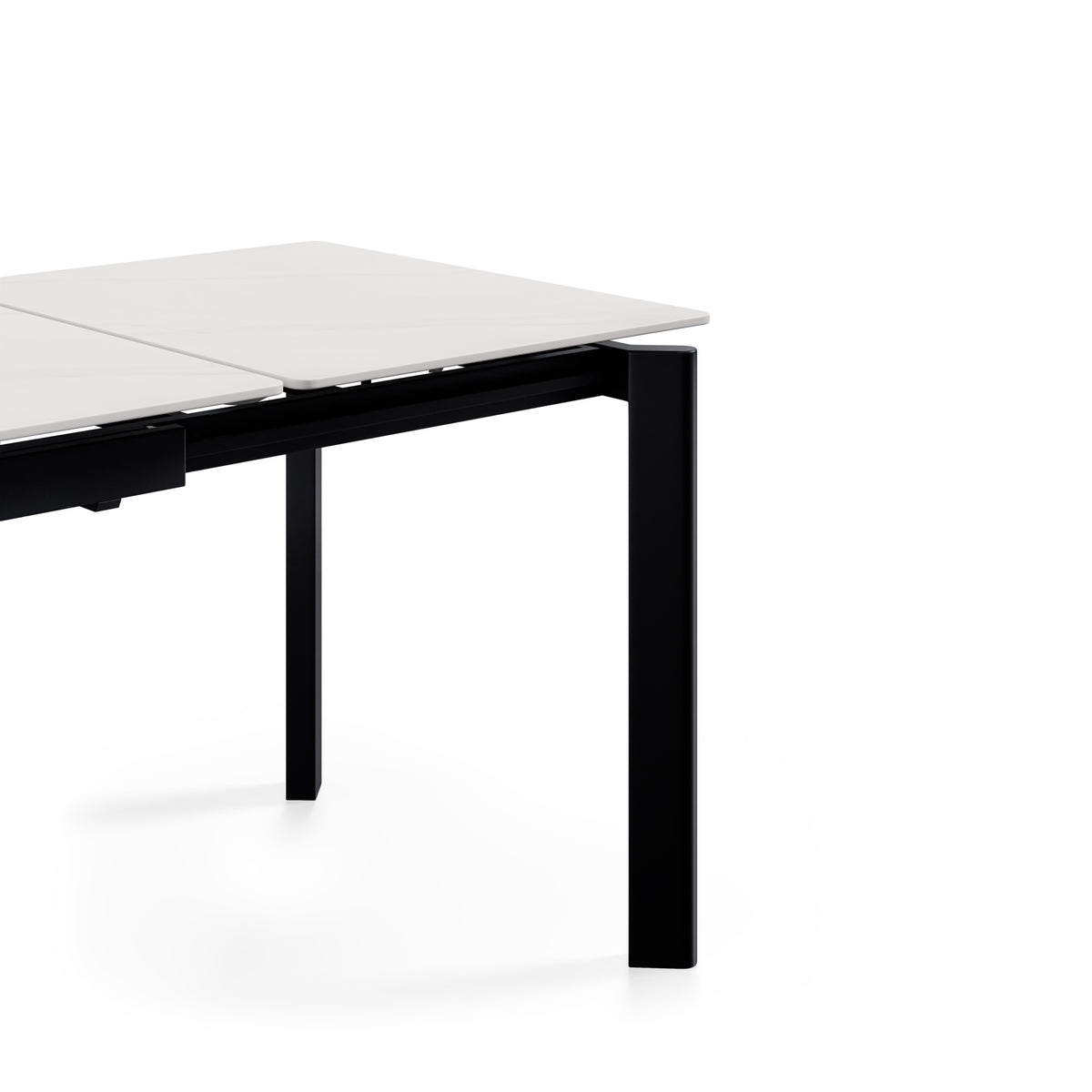Mesa Alba blanco/negro, detalle de la pata