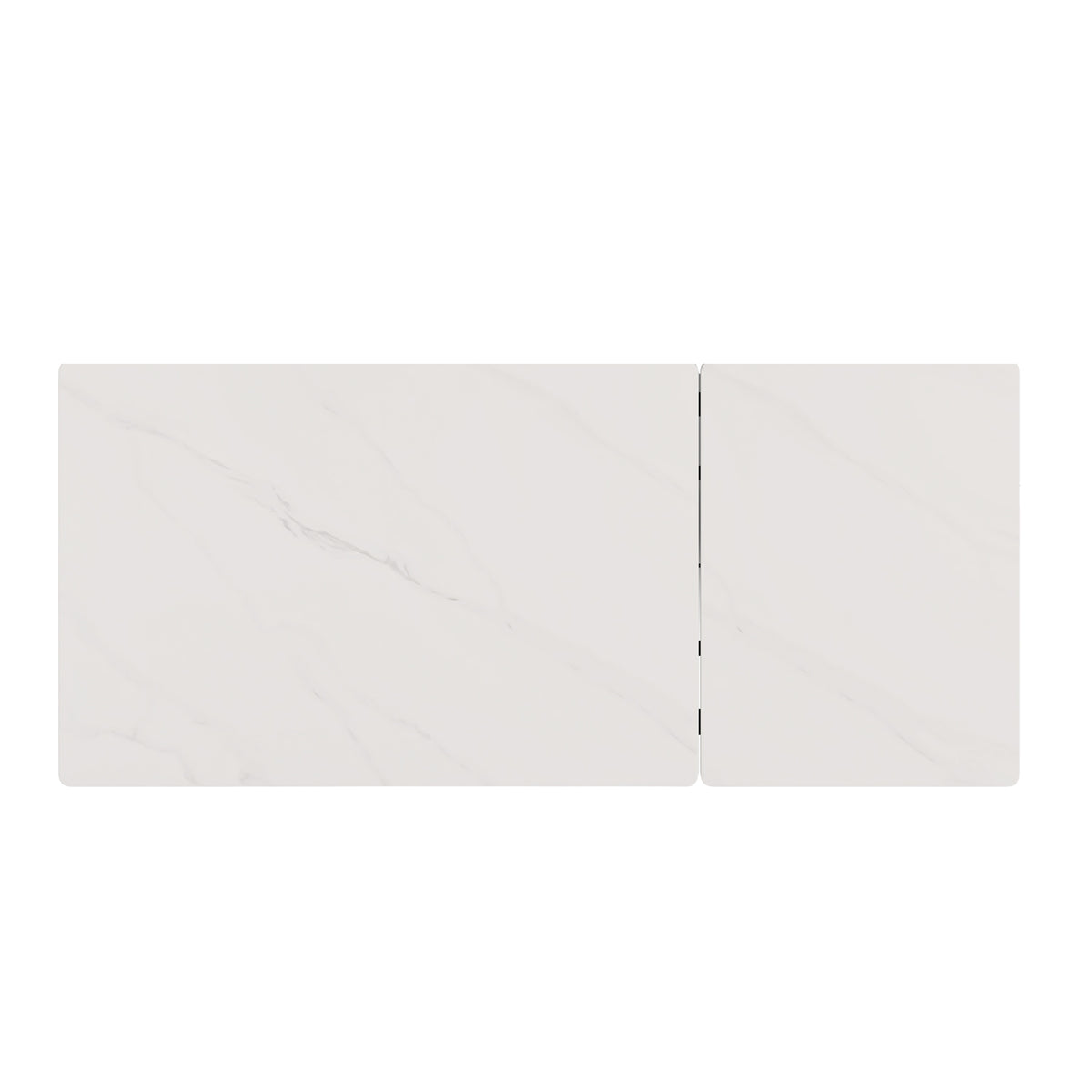 Mesa Alba blanco/negro, detalle de la tapa