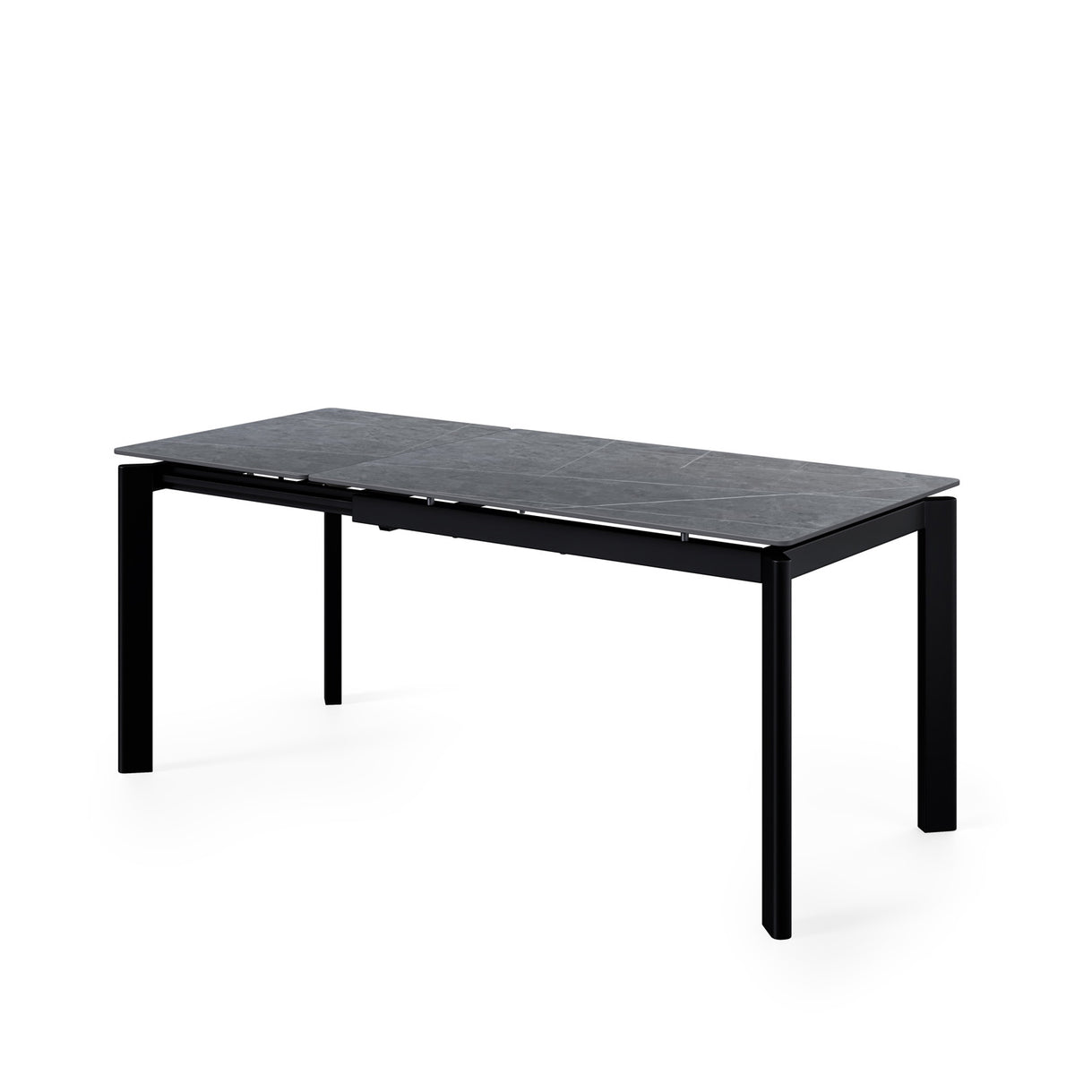 Mesa Alba gris/negro, vista lateral