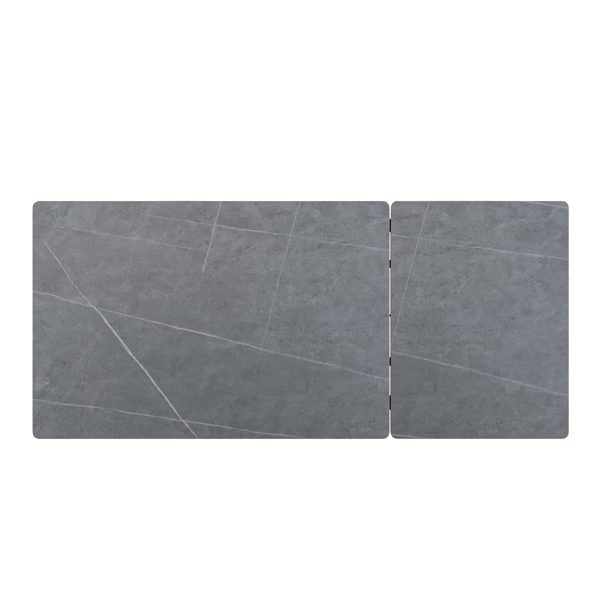 Mesa Alba gris/negro, detalle de la tapa