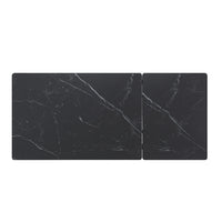Mesa Alba negro/negro, detalle de la tapa