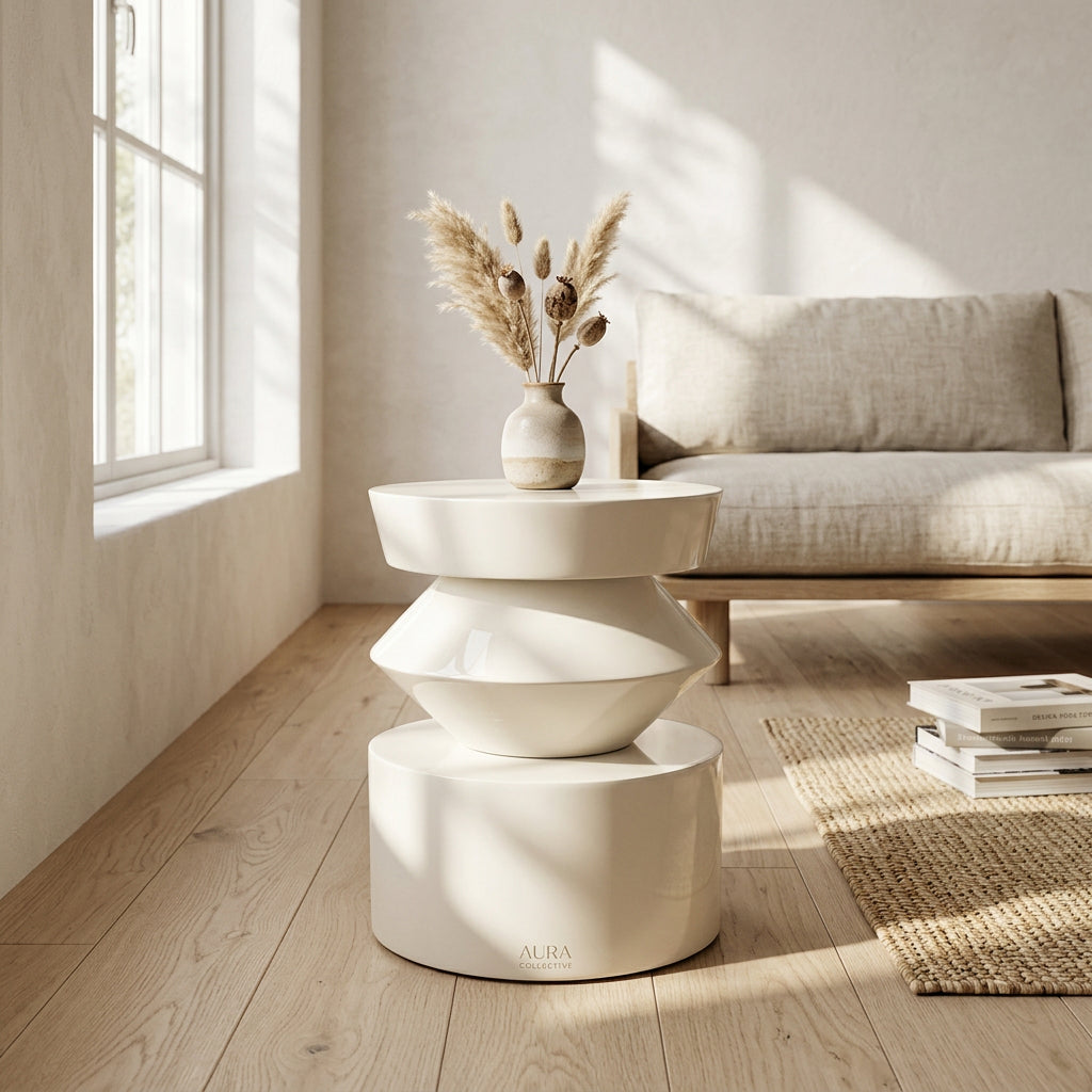 Mesa auxiliar Nuria beige, imagen 1
