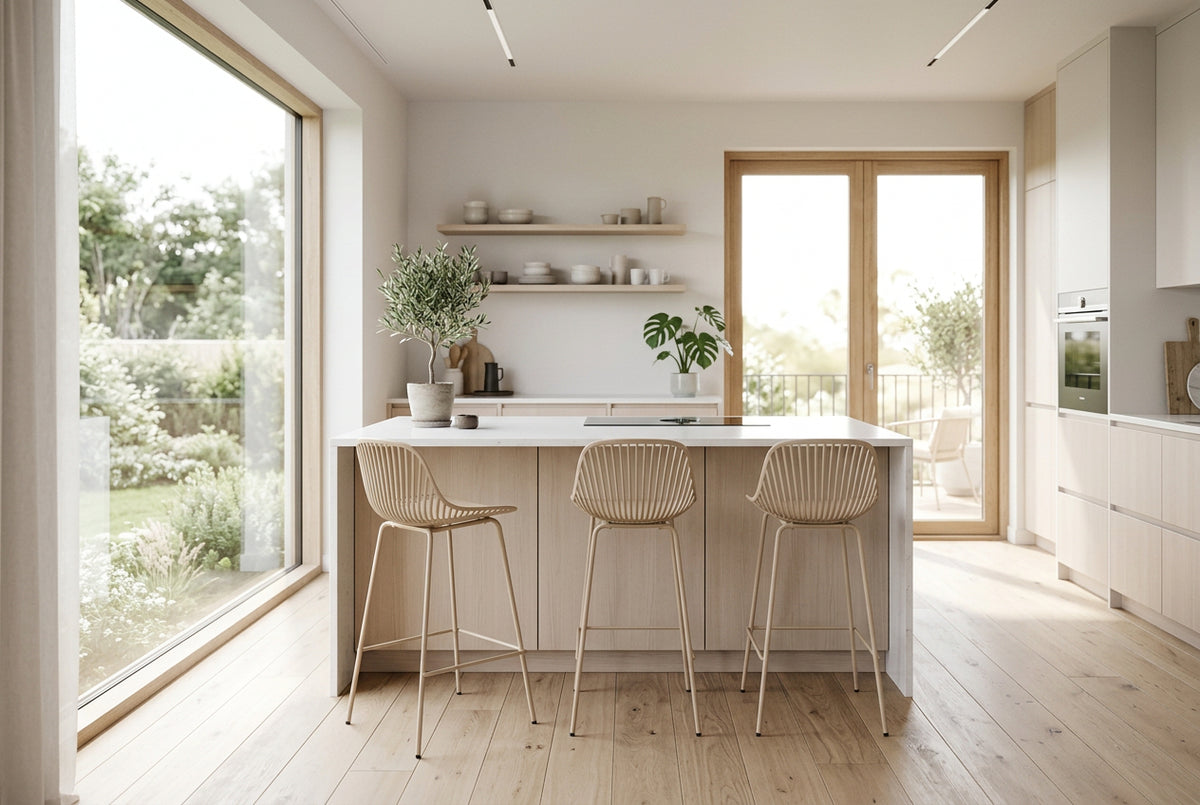 Taburete Bruno beige, imagen 1