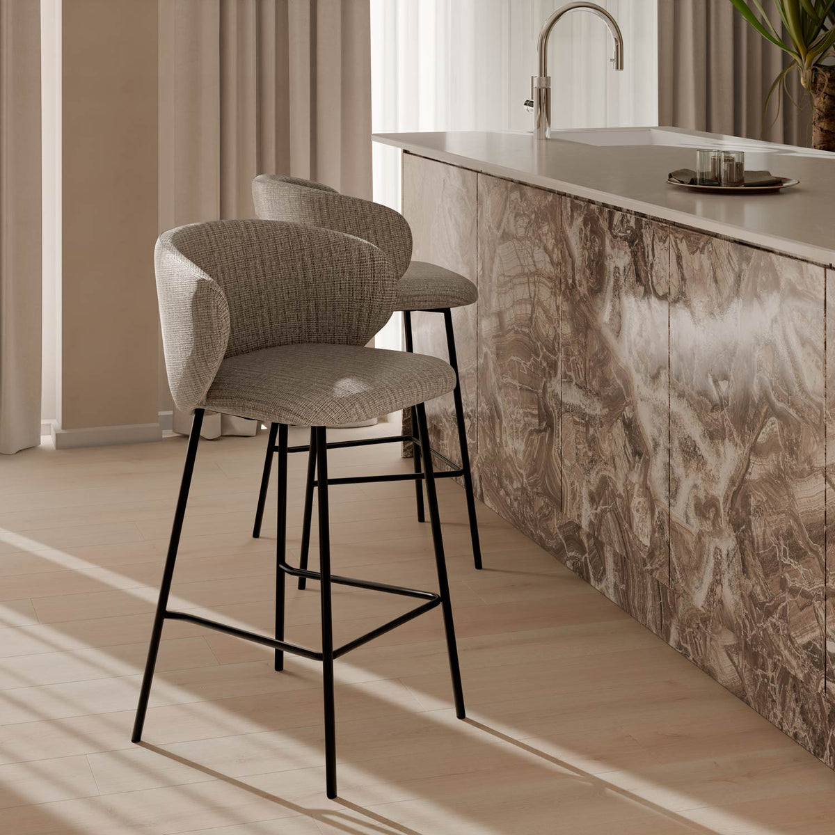 Taburete Rosa taupe, imagen 2