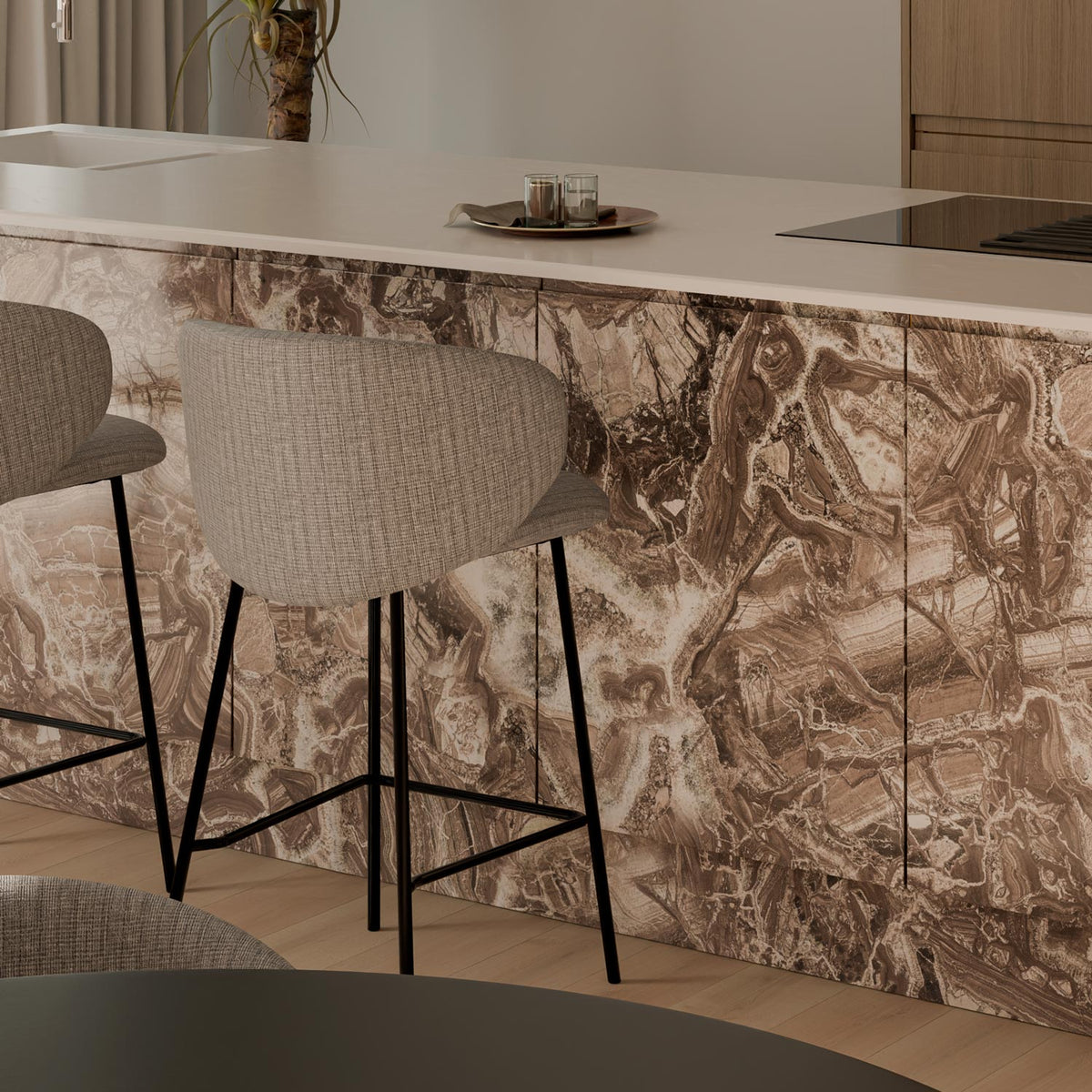Taburete Rosa taupe, imagen 5
