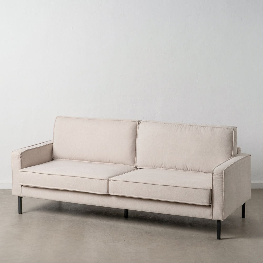 Sofa 3 plazas beige.